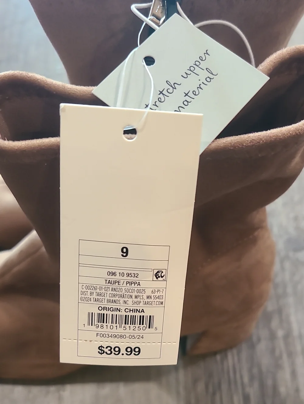 A New Day Pippa Stretch Ankle Boots Taupe - SIZE 9